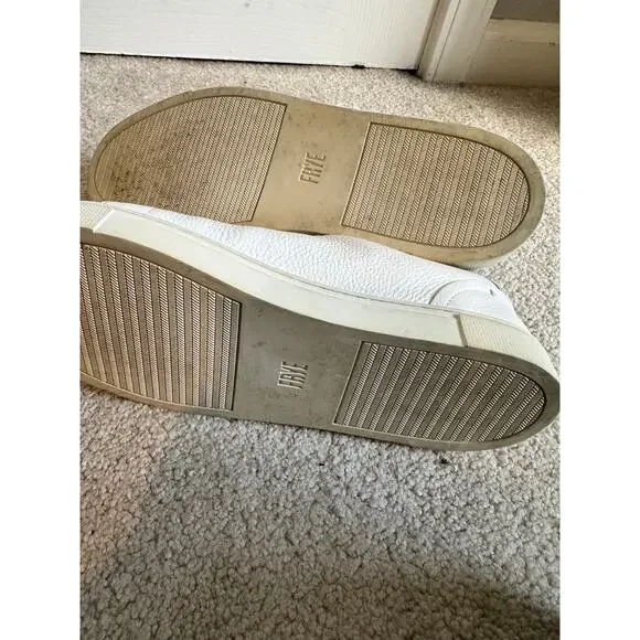 Frye Gia White Leather Sneakers W’s Size 9 - Picture 7 of 7
